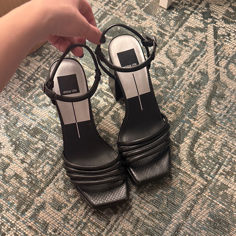 Dolce Vita Black Strappy Heels